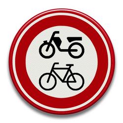 Verkeersbord RVV - C15 Gesloten voor fietsers, bromfietsers